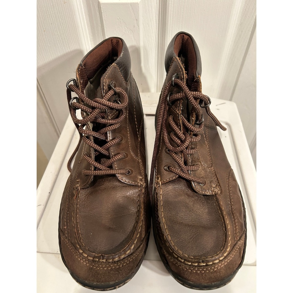 Dockers Moc Toe Boots Mens Size 10.5 Brown Leather Chukka Mid Top Shoes
